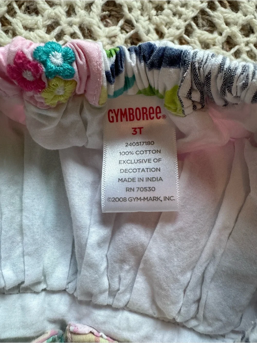 Y2K Gymboree Matching Set Girl 3T Floral Frog Summer Outfit Tunic Top Shorts